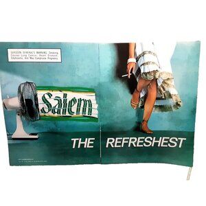 1987 Salem Cigarettes Refreshest Womans Legs Original Print Ad Vintage 80s